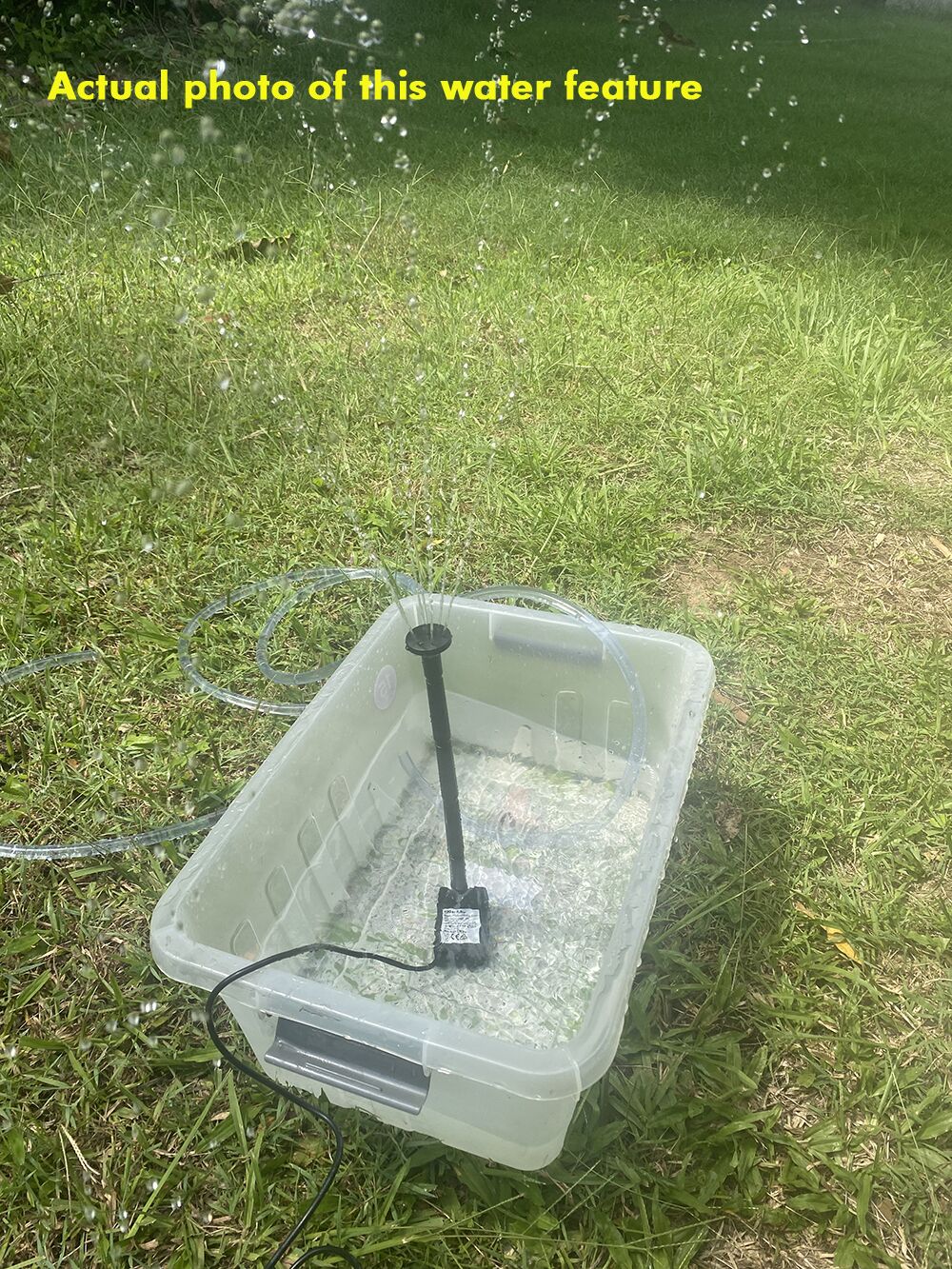 Solar Submersible Pond Pump Kit Garden Water Fountain with Lithium Battery