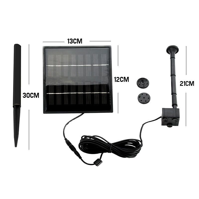 Protege 5W Solar Powered Fountain Submersible Water Pump Panel Kit Garden Pond 160L/H - Image 5
