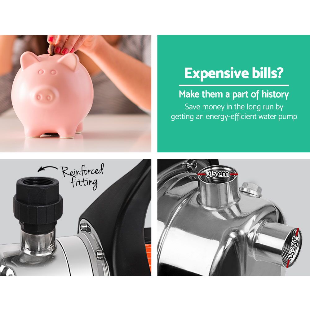 800W High Pressure Garden Water Pump with Auto Controller 3,240L/H 40m Lift - Image 6