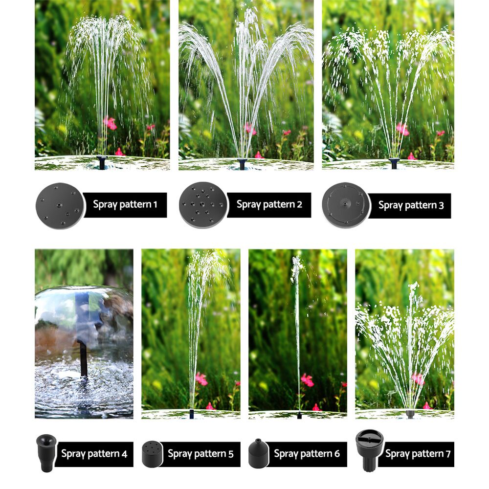 Solar Pond Pump Powered Garden Bird Bath Submersible Kit Panel Outdoor 300L/H 1.8m Lift - Image 5