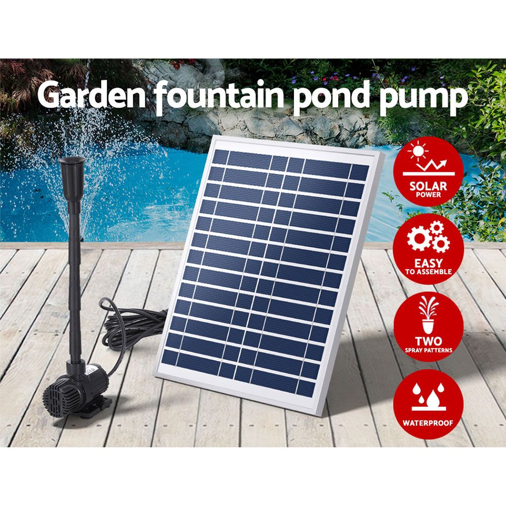 Submersible Solar Powered Pond Pump Outdoor Garden Water Pool 610L/H 3m Lift - Image 4