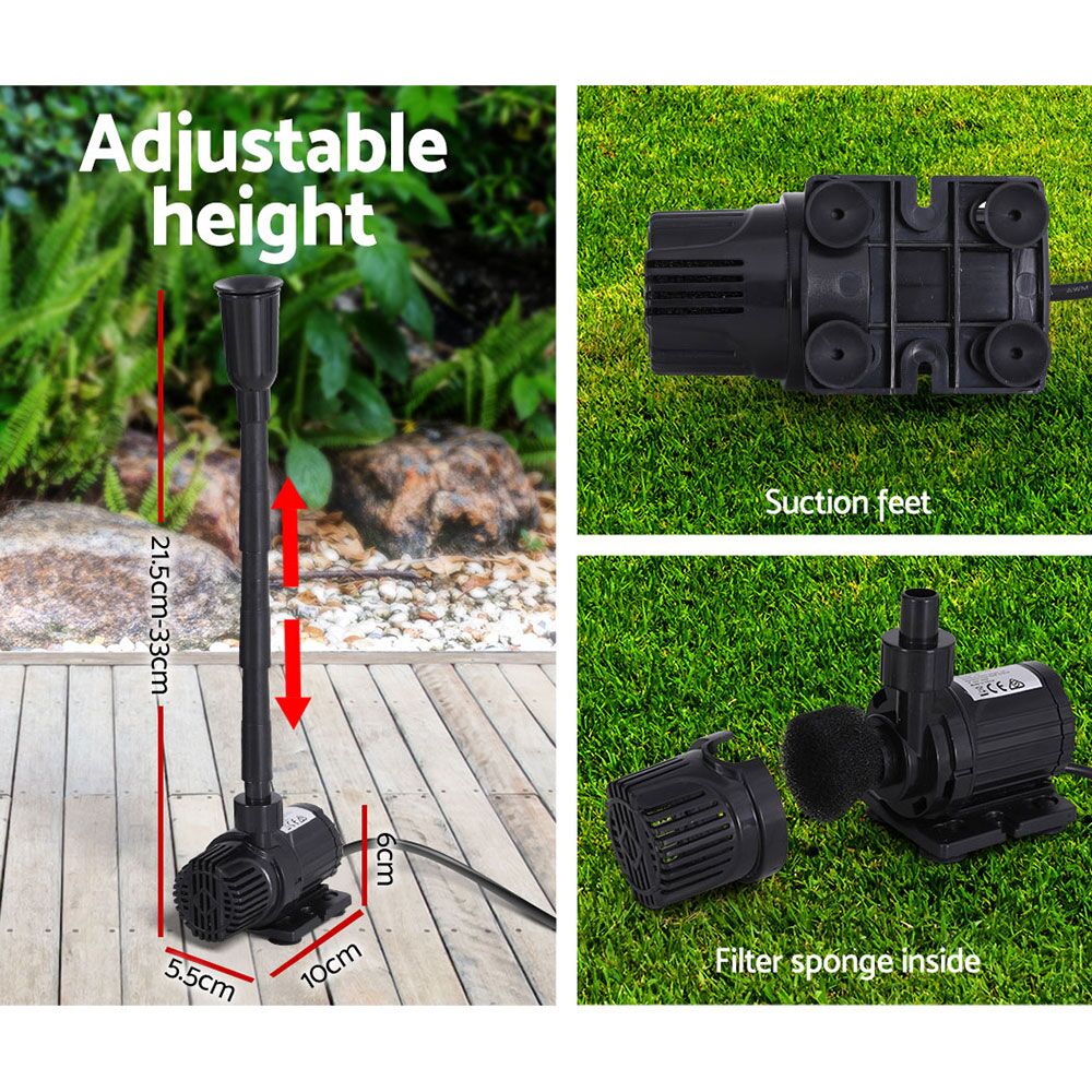 Submersible Solar Powered Pond Pump Outdoor Garden Water Pool 610L/H 3m Lift - Image 6