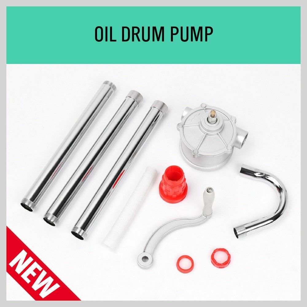 Rotary Drum Pump Aluminium Hand Pump Fuel Oil Petrol 44 Gallon - Image 12