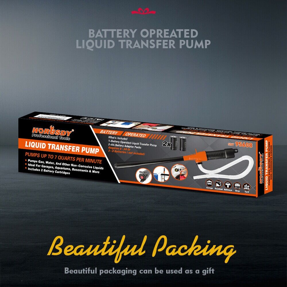 Electric Oil Extractor Pump Battery Powered Fluid Pump Hose Kit - Image 3