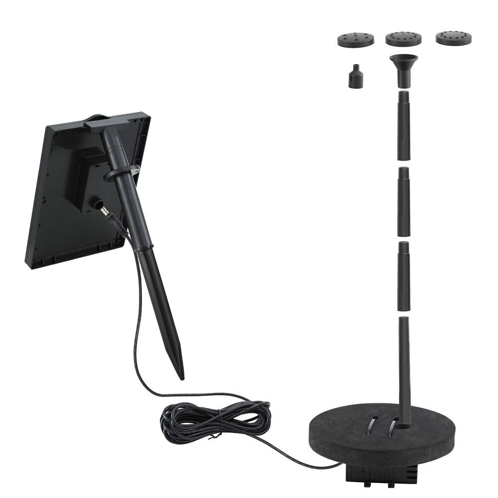 Solar Pond Pump Powered Garden Bird Bath Submersible Kit Panel Outdoor 190L/H 1.37m Lift - Image 7