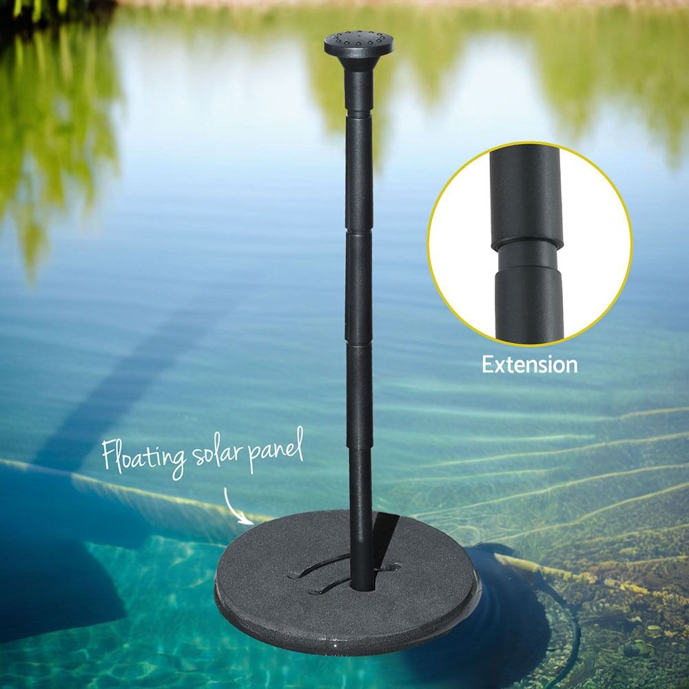 Solar Pond Pump Powered Garden Bird Bath Submersible Kit Panel Outdoor 190L/H 1.37m Lift - Image 3