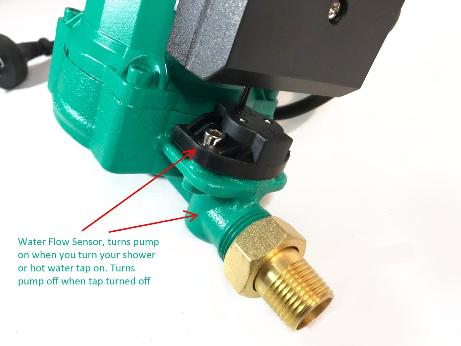 Hot Water Shower AUTOMATIC ON OFF Booster Pump, suit Gravity Fed System 35 L/Min 240 V, 10m head - Image 4