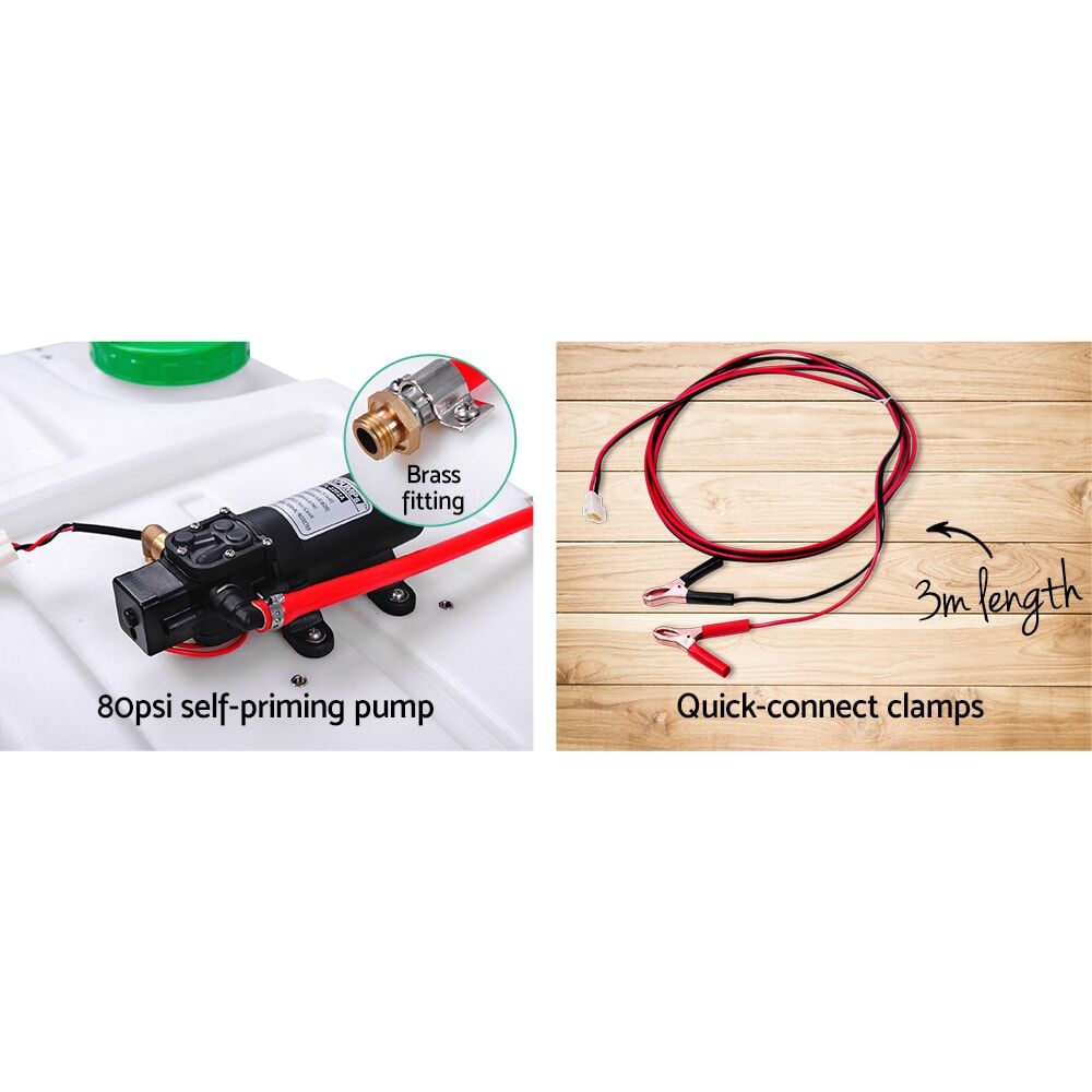 ATV Garden Weed Sprayer Pump Spot 50L 240L/H 12V 80PSI with 3 Nozzles - Image 6
