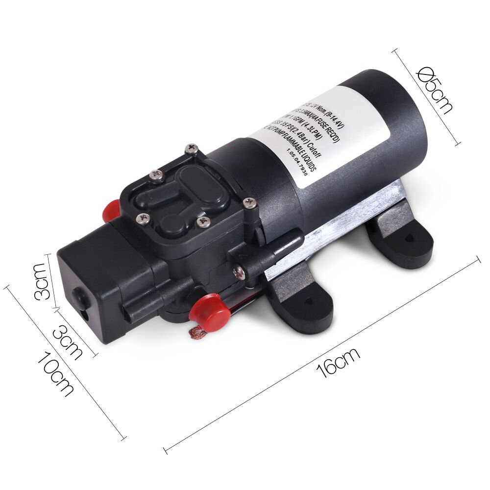 Portable Water Pressure Shower Pump 258L/H 35PSI 12V - Image 2