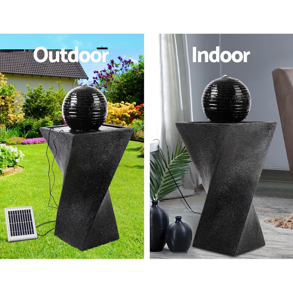 Solar Powered Water Fountain Twist Design with Lights 200L/H - Image 6