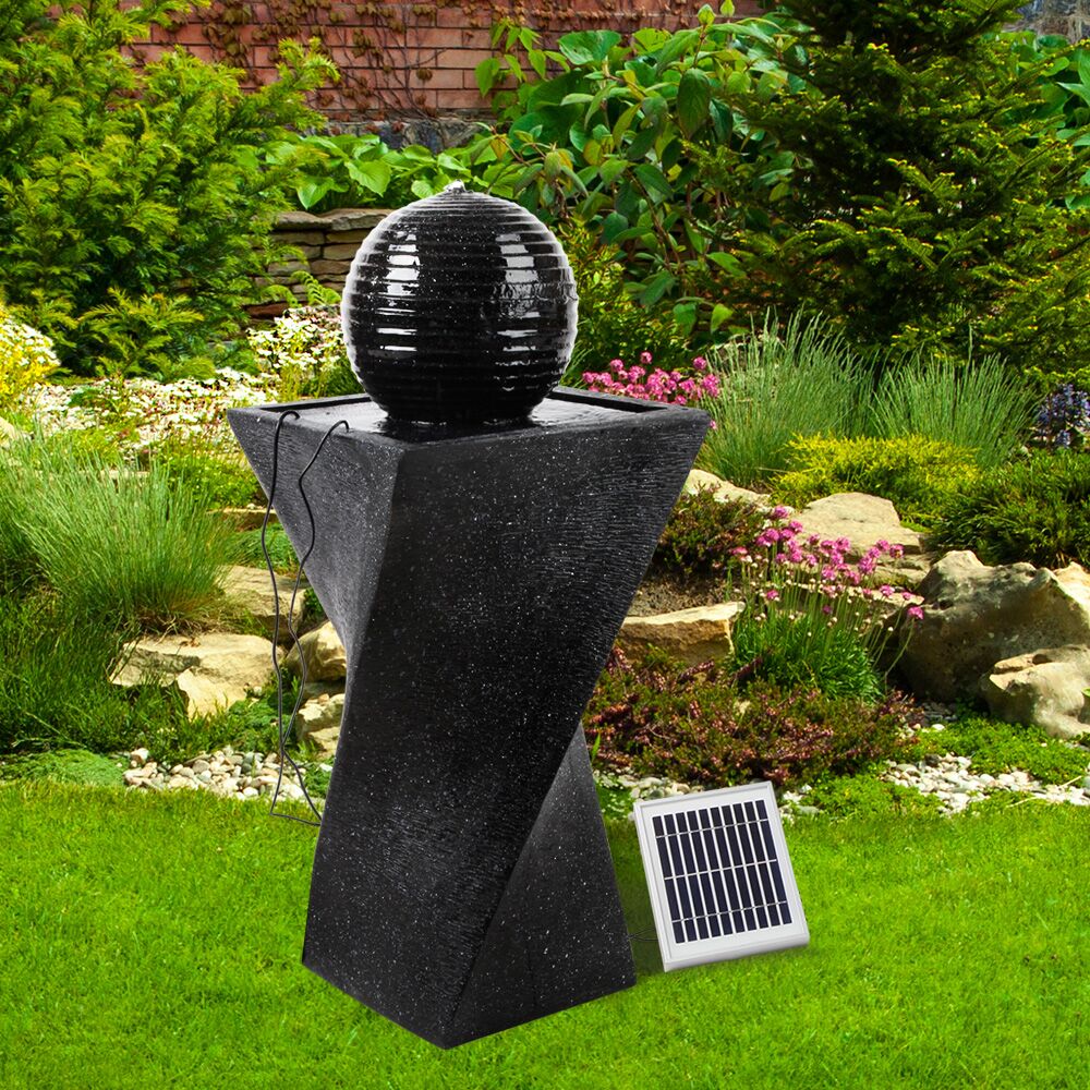 Solar Powered Water Fountain Twist Design with Lights 200L/H - Image 3