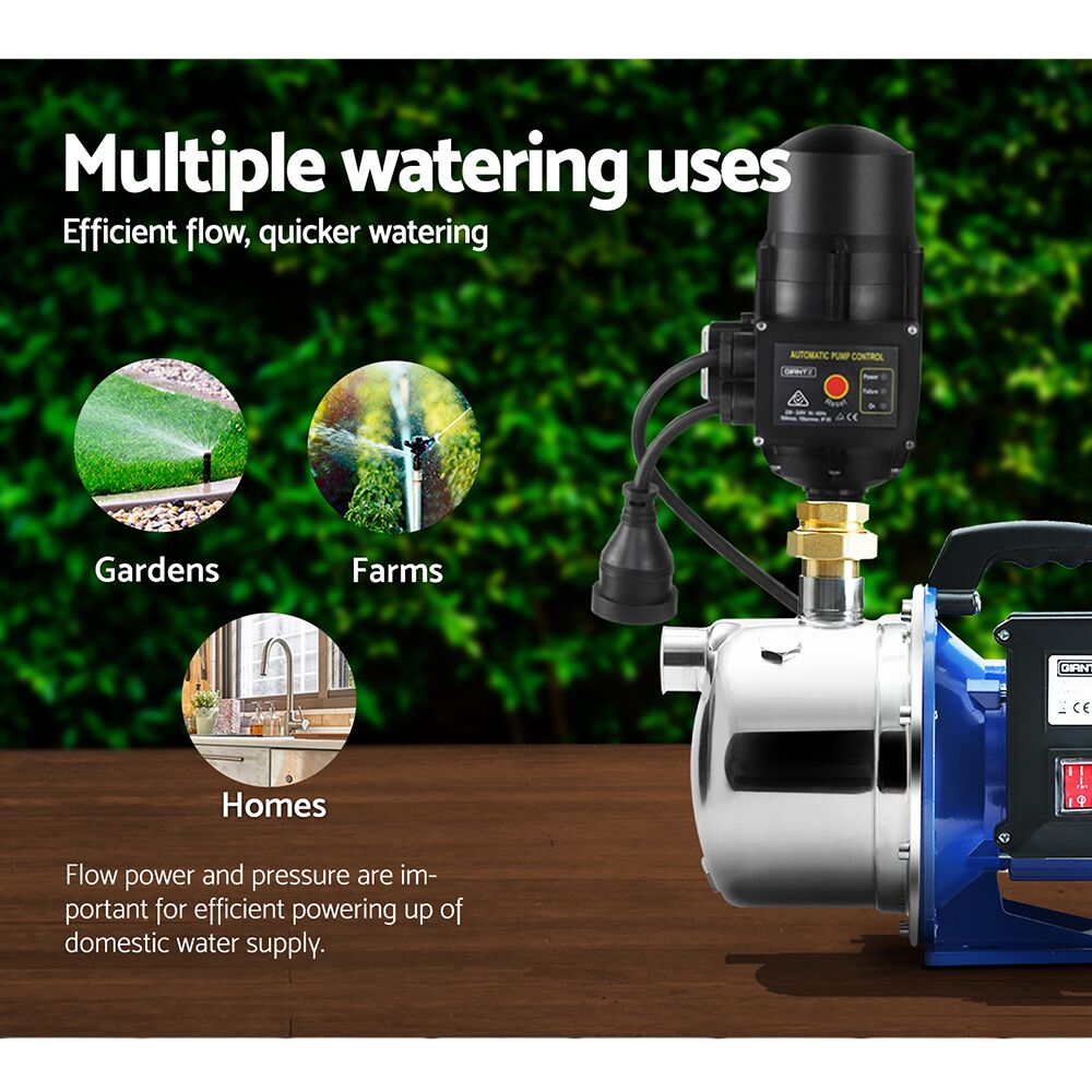 1100W High Pressure Garden Jet Water Pump with Auto Controller 4,600L/H 45m Lift - Image 4
