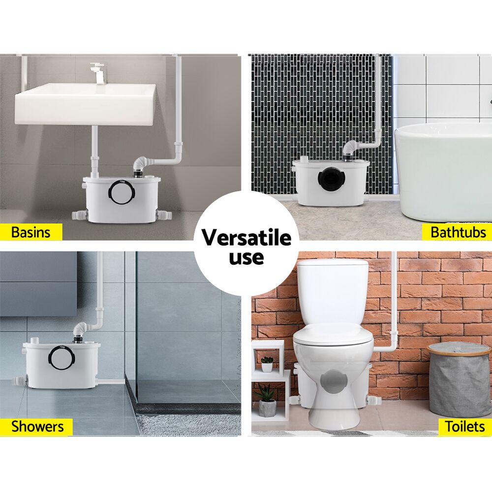 Automatic 400W Macerator Toilet Sewerage Pump, Solid Waste Pump, Waste Grey Water Disposal 16,200L/H 7m lift - Image 5