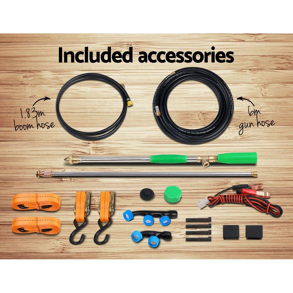 100L ATV Weed Sprayer 5M Boom Trailer Spot Spray Tank Farm Pump 780L/H - Image 6