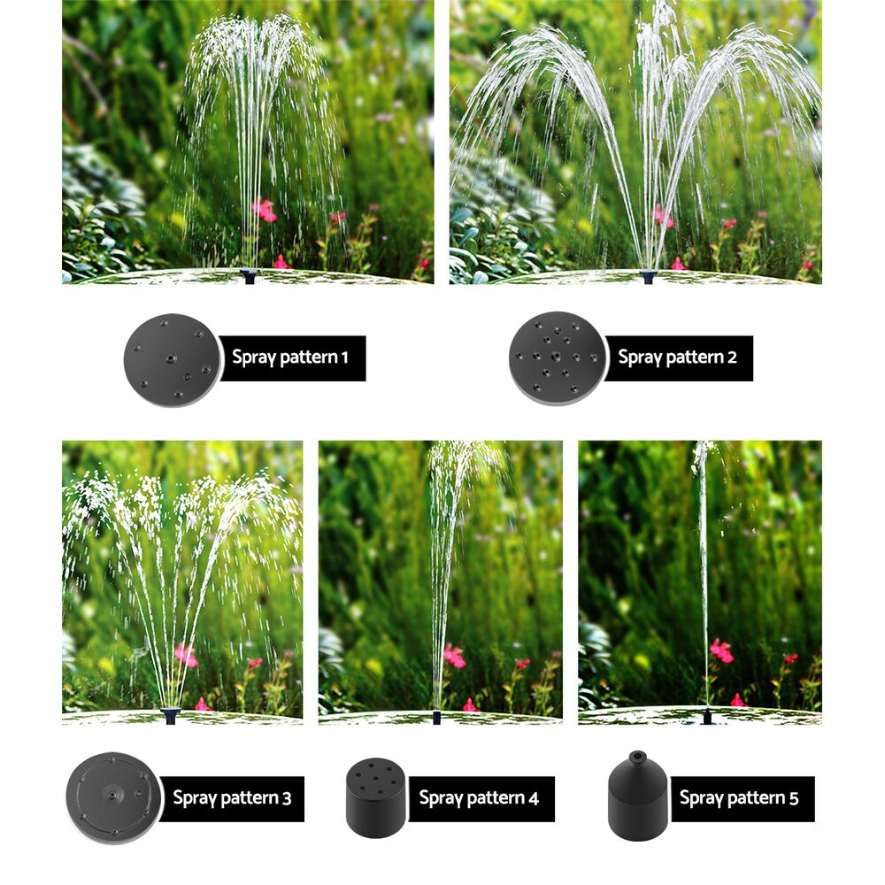 Solar Powered Water Fountain Pump Kit with Lithium Back Up Battery 155L/H 1.2m Lift - Image 5