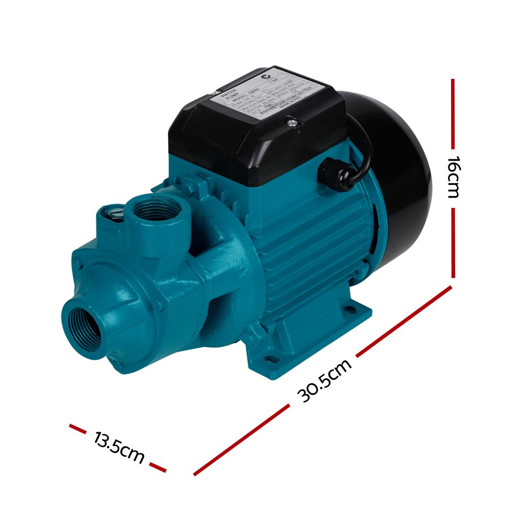 Peripheral Water Pump for Garden Farm Rain Tank Boiler Car Wash Electric Auto Irrigation QB80 3,300L/H 60m Lift - Image 2
