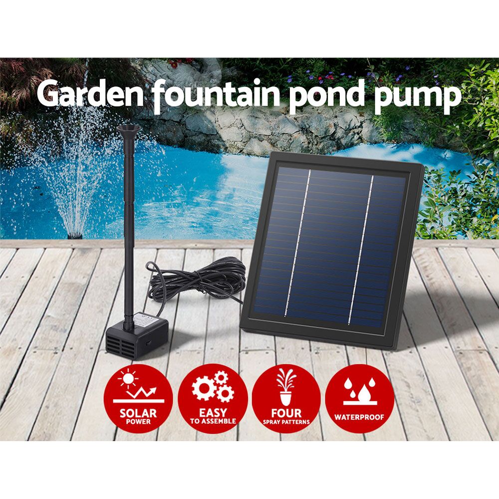 Submersible Solar Powered Water Pump Kit Pond Garden Pool Fountain 440L/H 1.85m Lift - Image 4