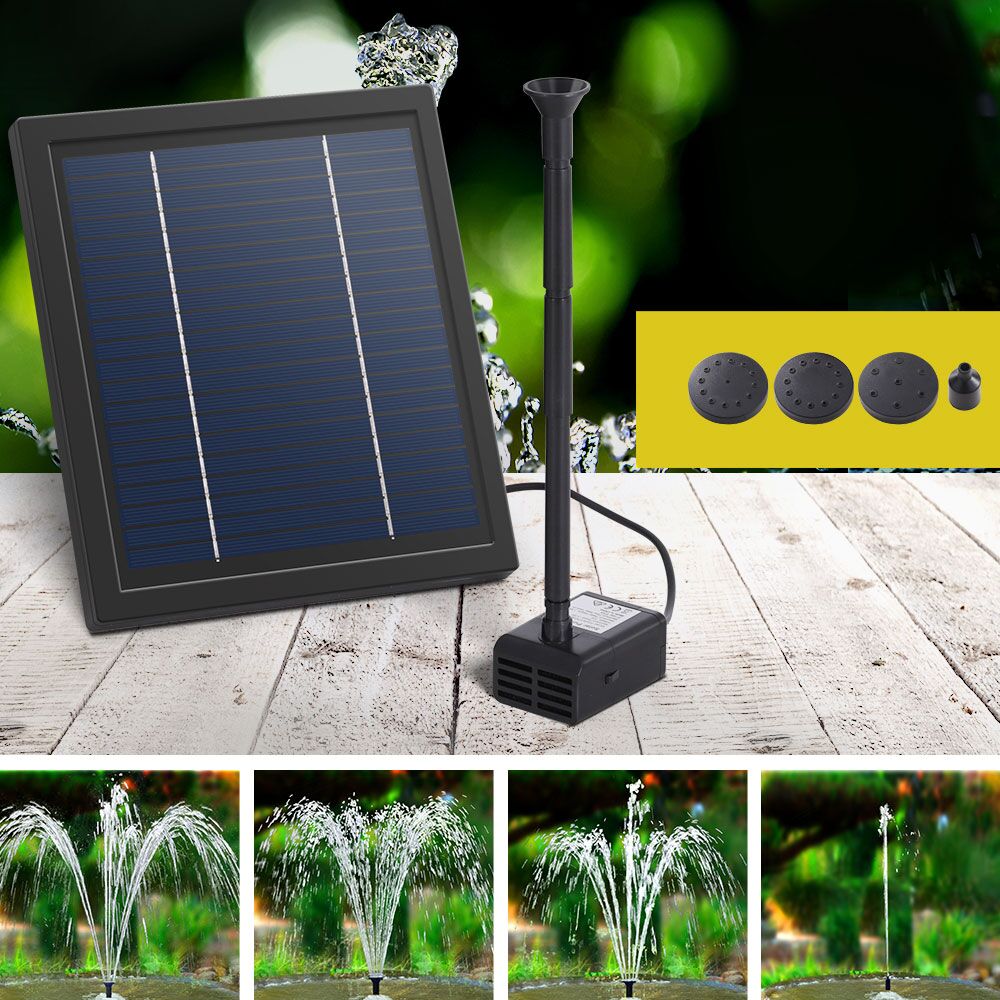 Submersible Solar Powered Water Pump Kit Pond Garden Pool Fountain 440L/H 1.85m Lift - Image 7