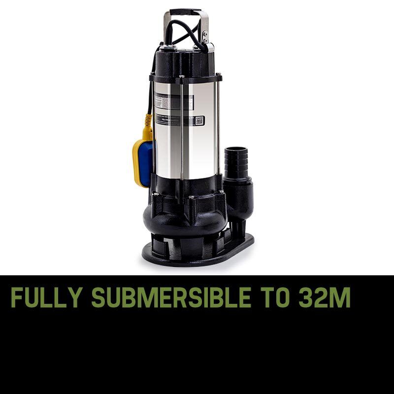 2250W Submersible Dirty Water Pump Sewage Bore Septic Tank Well 28,800L/H 14m Lift - Image 2