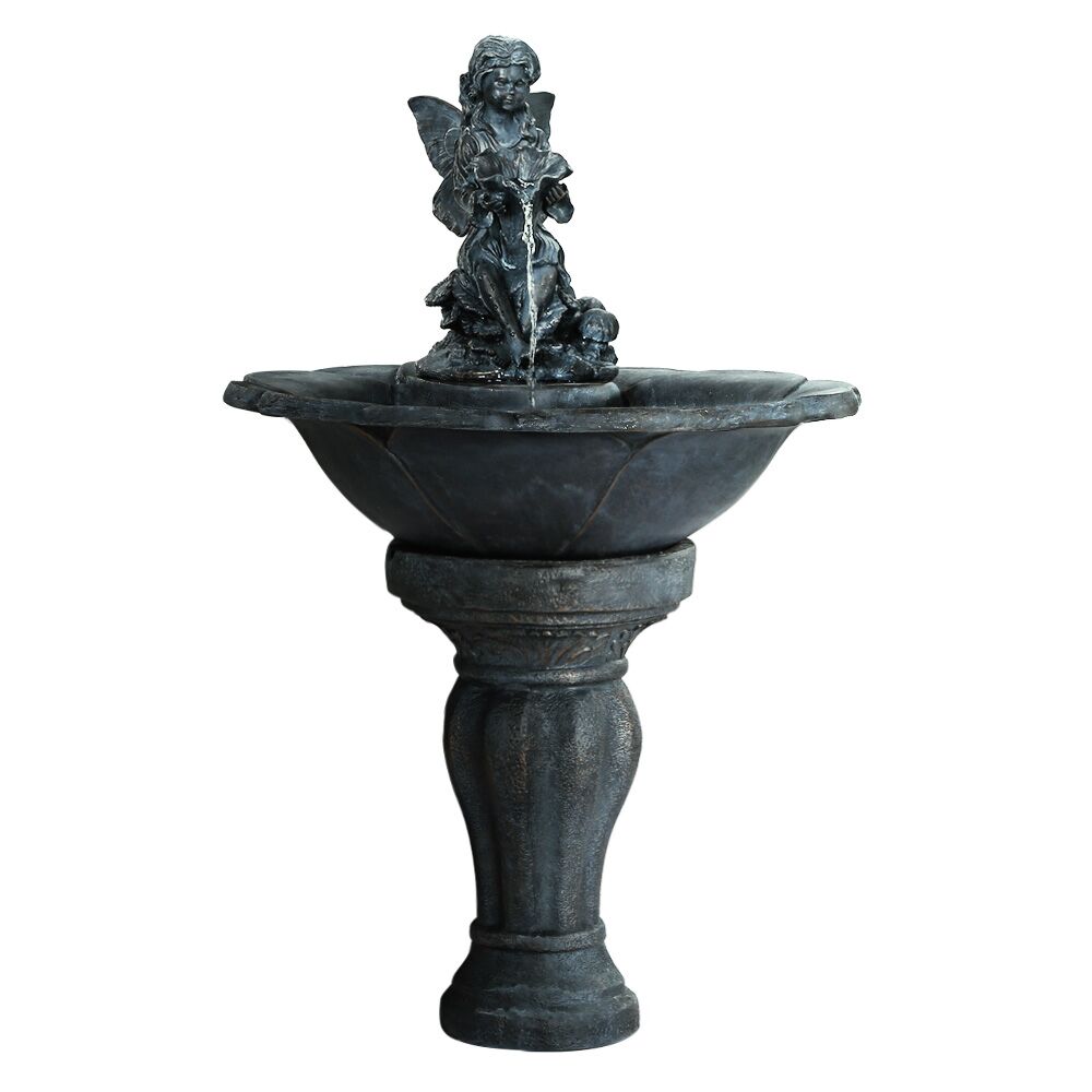 Solar Powered Water Fountain with LED Lights - Angel 94cm 200L/H - Image 3