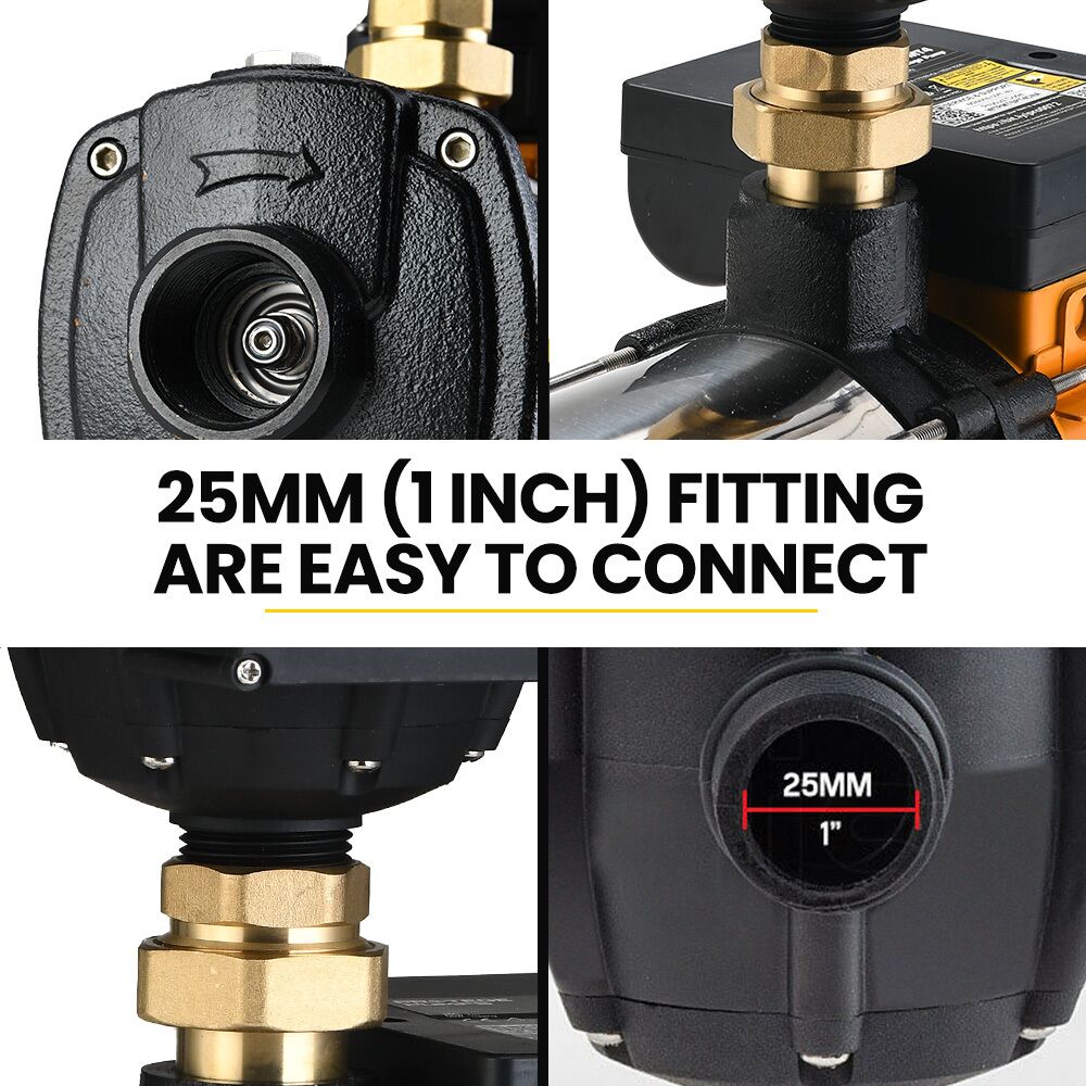 Protege Multi-stage Water Hi-pressure Pump with Auto-controller Home Garden Irrigation 6-Stage Electric - Image 4