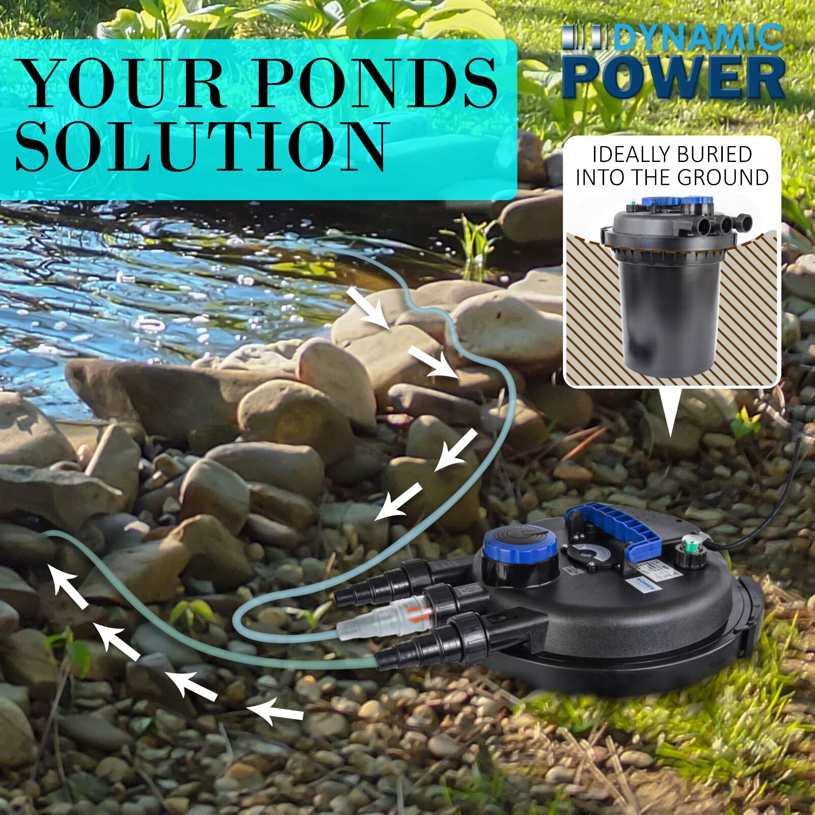 Dynamic Power Combo Aquarium Garden Filter 10000L/H + Submersible Water Pump 16000L/H - Image 12
