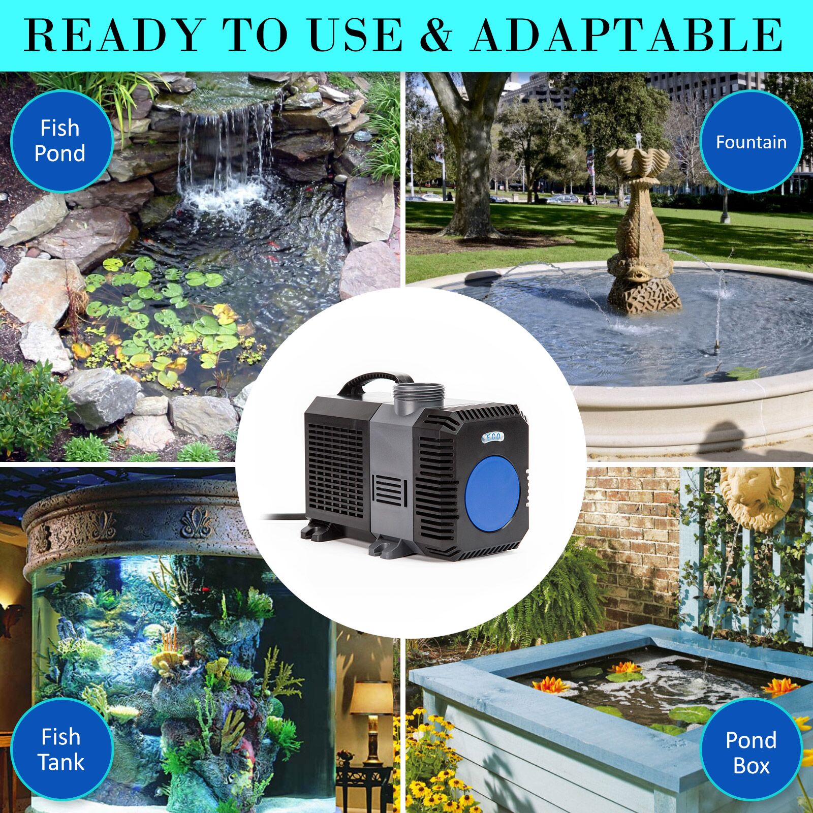 Dynamic Power Aquarium Submersible Pond Water Pump 16000L/H - Image 5