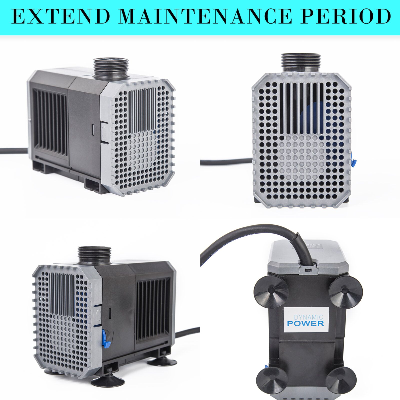 Dynamic Power Aquarium Submersible Water Pump 5000L/H 80W 3.8m Pond - Image 9