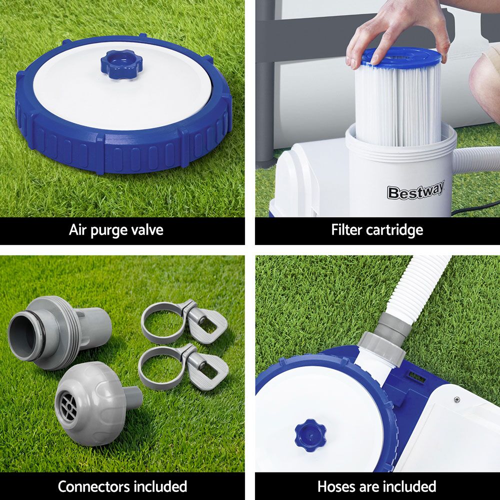 Bestway Pool Pump Cartridge Filter 2500GPH 9463L/H Flowclear Filters Cleaner - Image 5