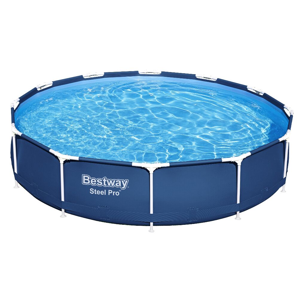 Bestway Swimming Pool 366x76cm Steel Frame Round Above Ground Pools w/ Filter Pump 6473L Blue - Image 8