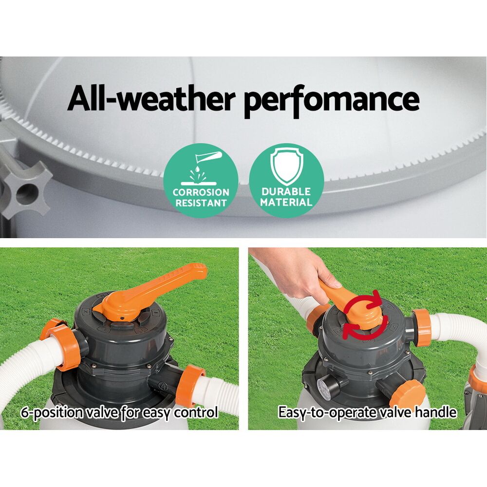 Bestway Pool Pump Sand Filter 1500GPH 5678L/H Pools Flowclear Filters - Image 5