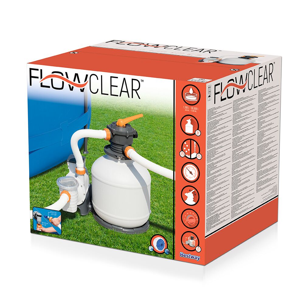 Bestway Pool Pump Sand Filter 3000GPH 11355L/H Pools Flowclear Filters - Image 3