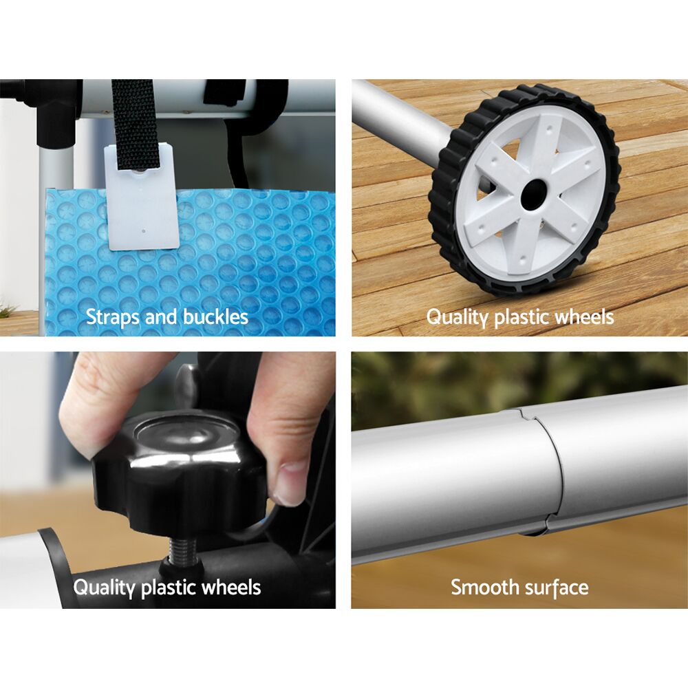 Aquabuddy Pool Cover Roller 5.5m Adjustable Swimming Pool Solar Blanket Reel - Image 6