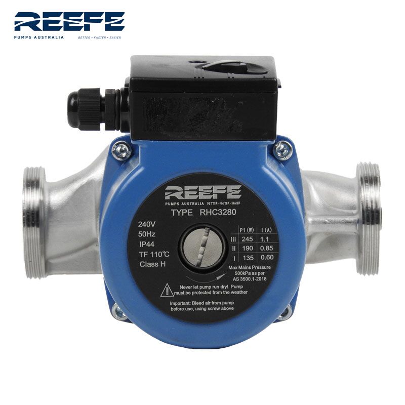 Hot Water Circulator Pump - Great Quality Reefe Brand, 166 L/min Flow, 8.2m Head