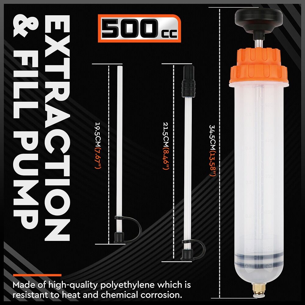 500cc Fluid Extractor & Filler Syringe Manual Oil Water Pump - Image 2