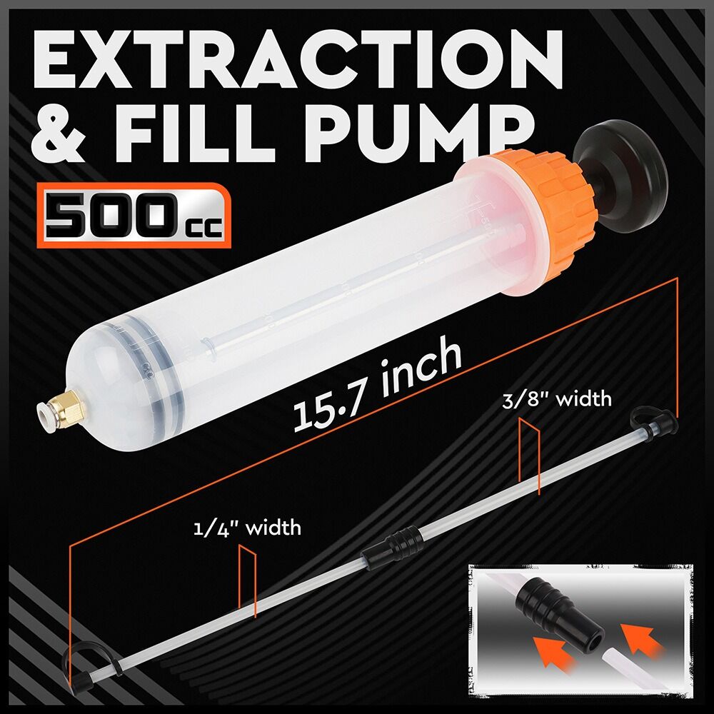 500cc Fluid Extractor & Filler Syringe Manual Oil Water Pump - Image 6