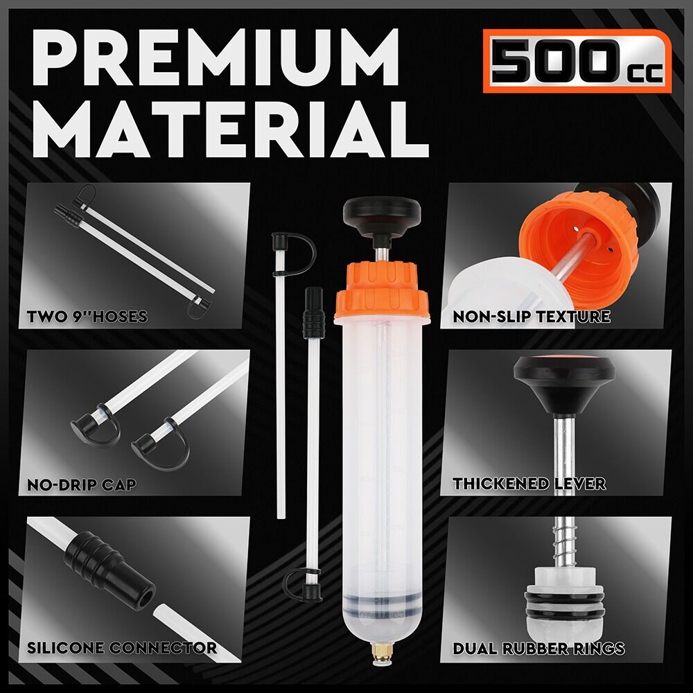 500cc Fluid Extractor & Filler Syringe Manual Oil Water Pump - Image 4
