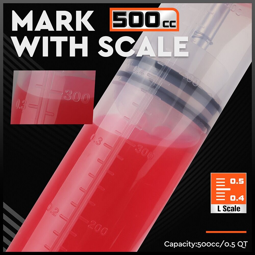 500cc Fluid Extractor & Filler Syringe Manual Oil Water Pump - Image 3