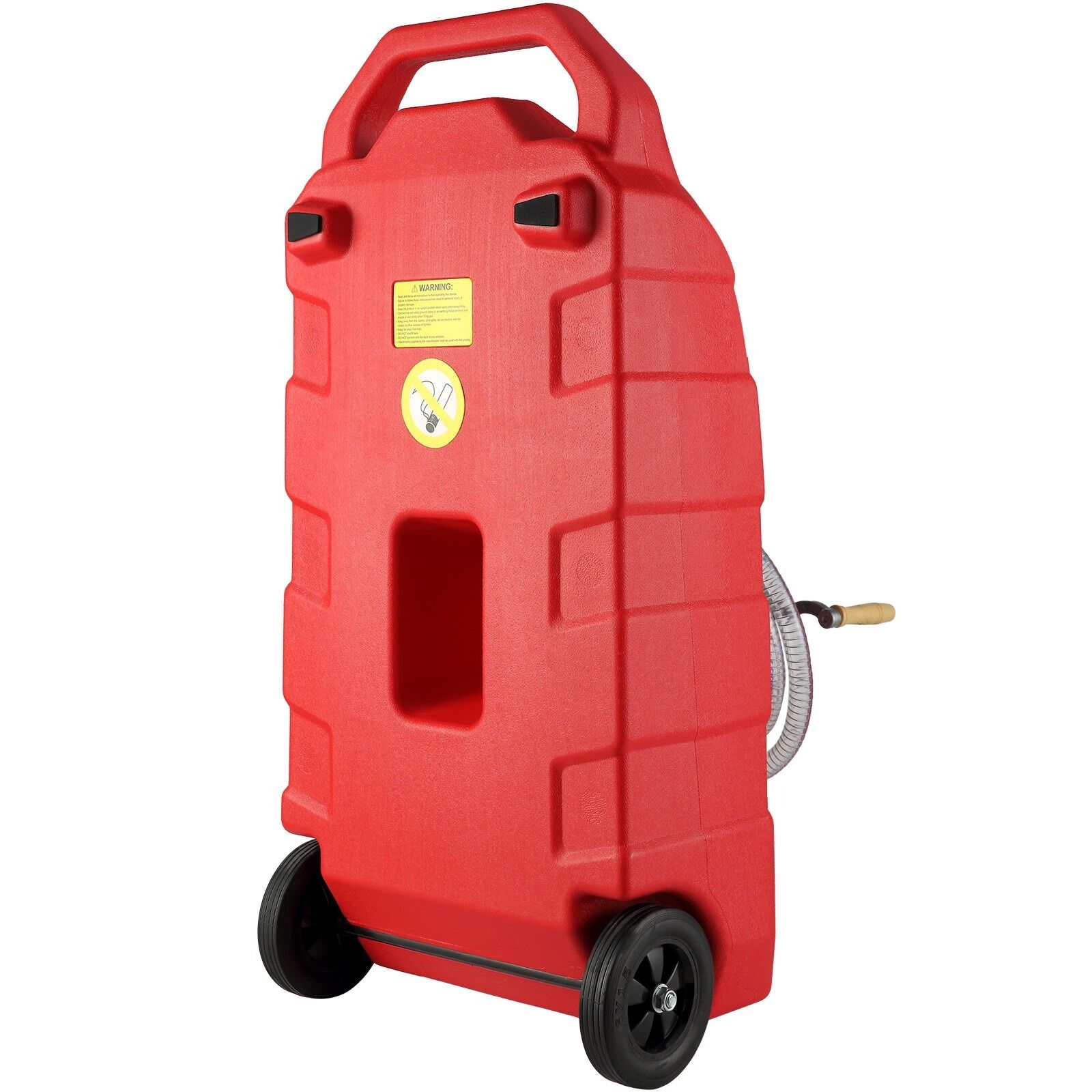 VEVOR 60L Fuel Caddy 7.8L/min Gas Tank w/ Hand Pump & Wheels - Image 4
