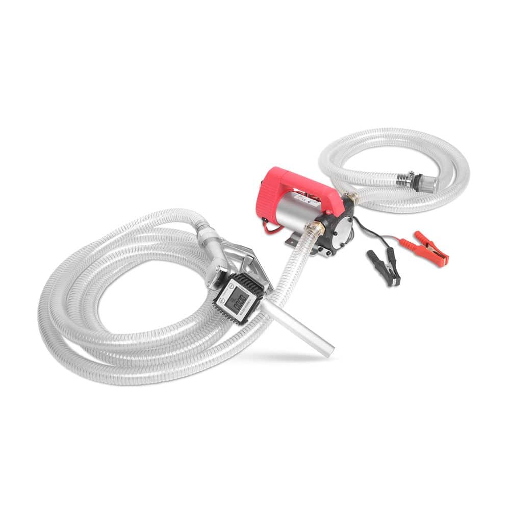 Electric Diesel Oil Bio-Diesel Water Fuel Transfer Pump 2400L/H 7.5m Lift 150W Includes Digital Flow Meter