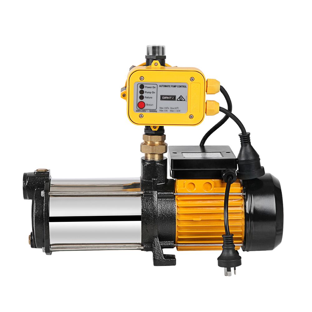 5 Stage High Pressure Garden Farm Irrigation Water Pump 9,000L/H 64m Lift 2500W Yellow - Image 3