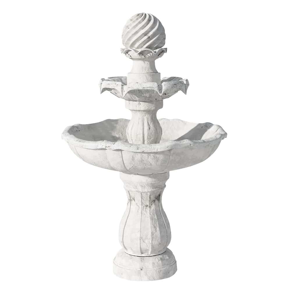 3 Tier Solar Powered Water Fountain Ivory 250L/H 1.2m Lift