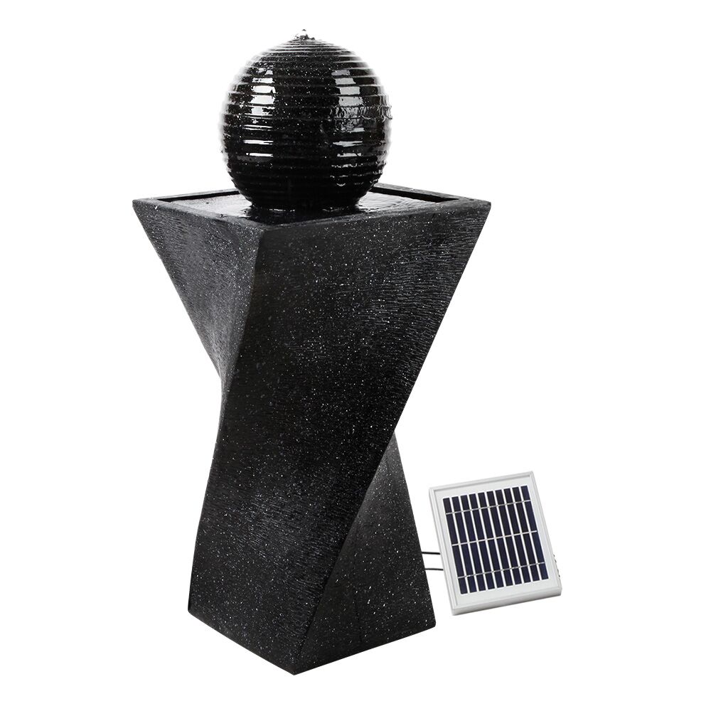 Solar Powered Water Fountain Twist Design with Lights 200L/H