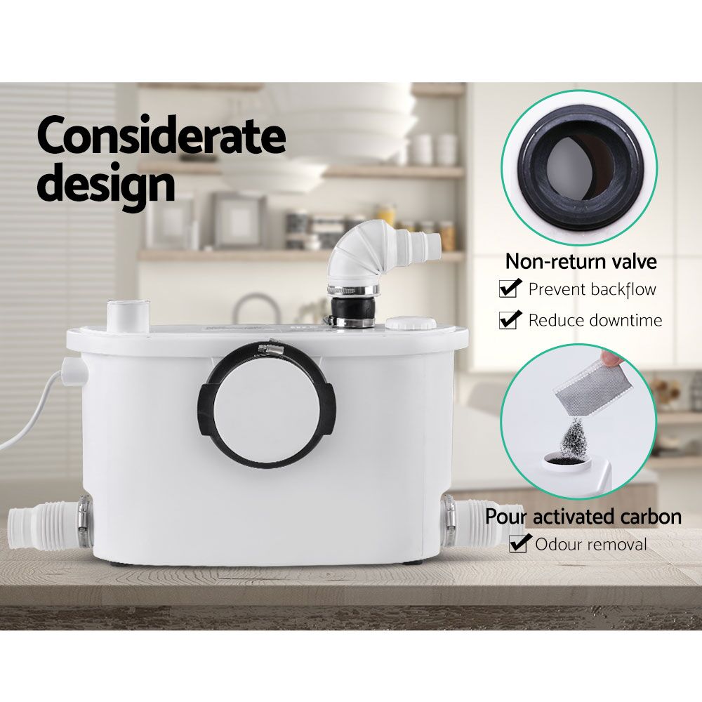 Automatic 400W Macerator Toilet Sewerage Pump, Solid Waste Pump, Waste Grey Water Disposal 16,200L/H 7m lift - Image 6