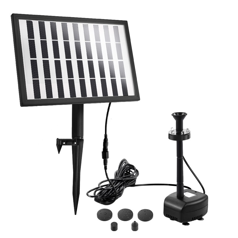 Solar Powered Water Fountain Pump Kit with Lithium Back Up Battery 155L/H 1.2m Lift