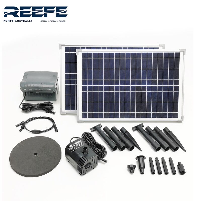 Solar Water Fountain Kit with Battery Backup, Great Quality Reefe Brand 1560L/H 3.2m Lift