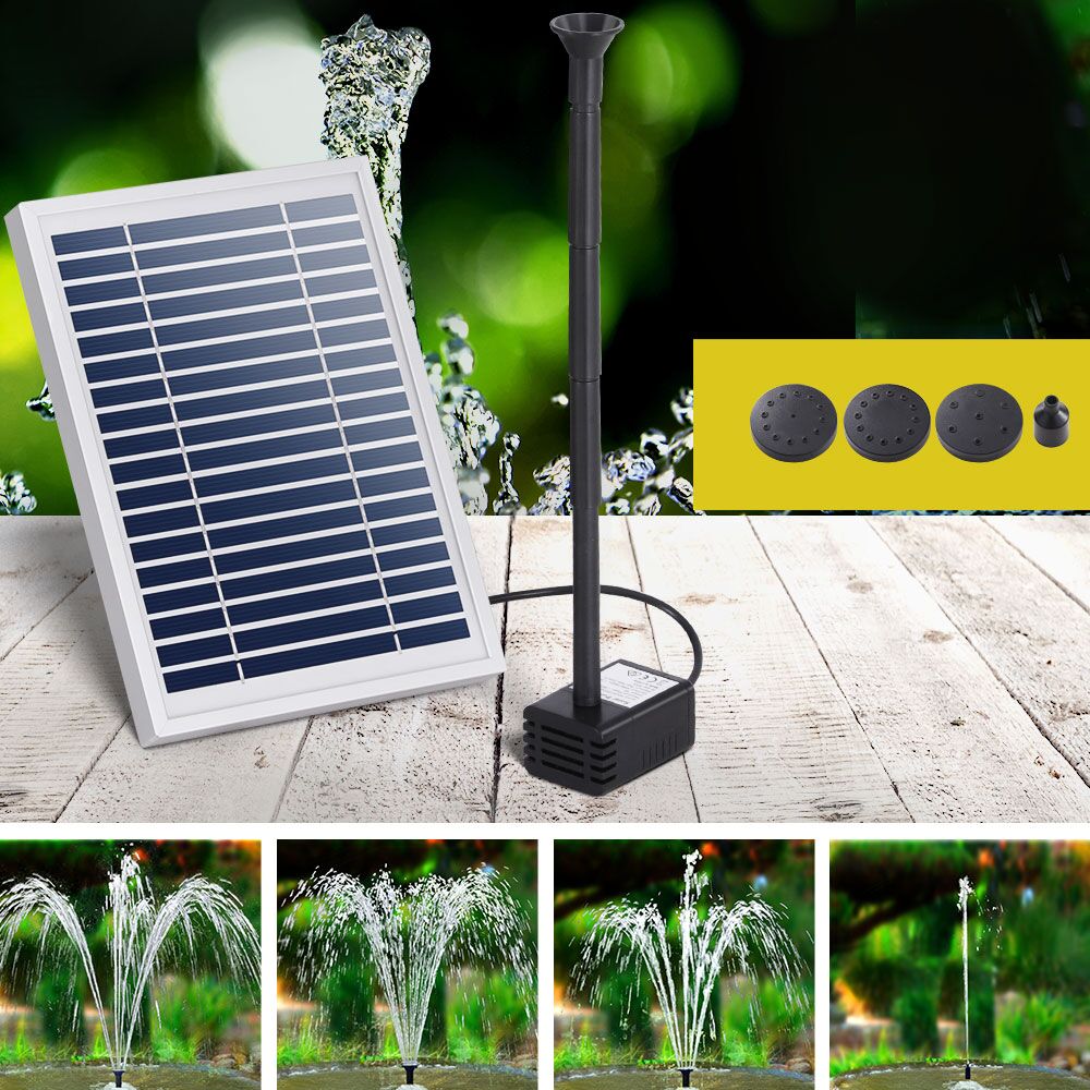 Submersible Solar Powered Water Pond Pump Kit Garden Pool Fountain 250L/H 1.35m Lift - Image 7