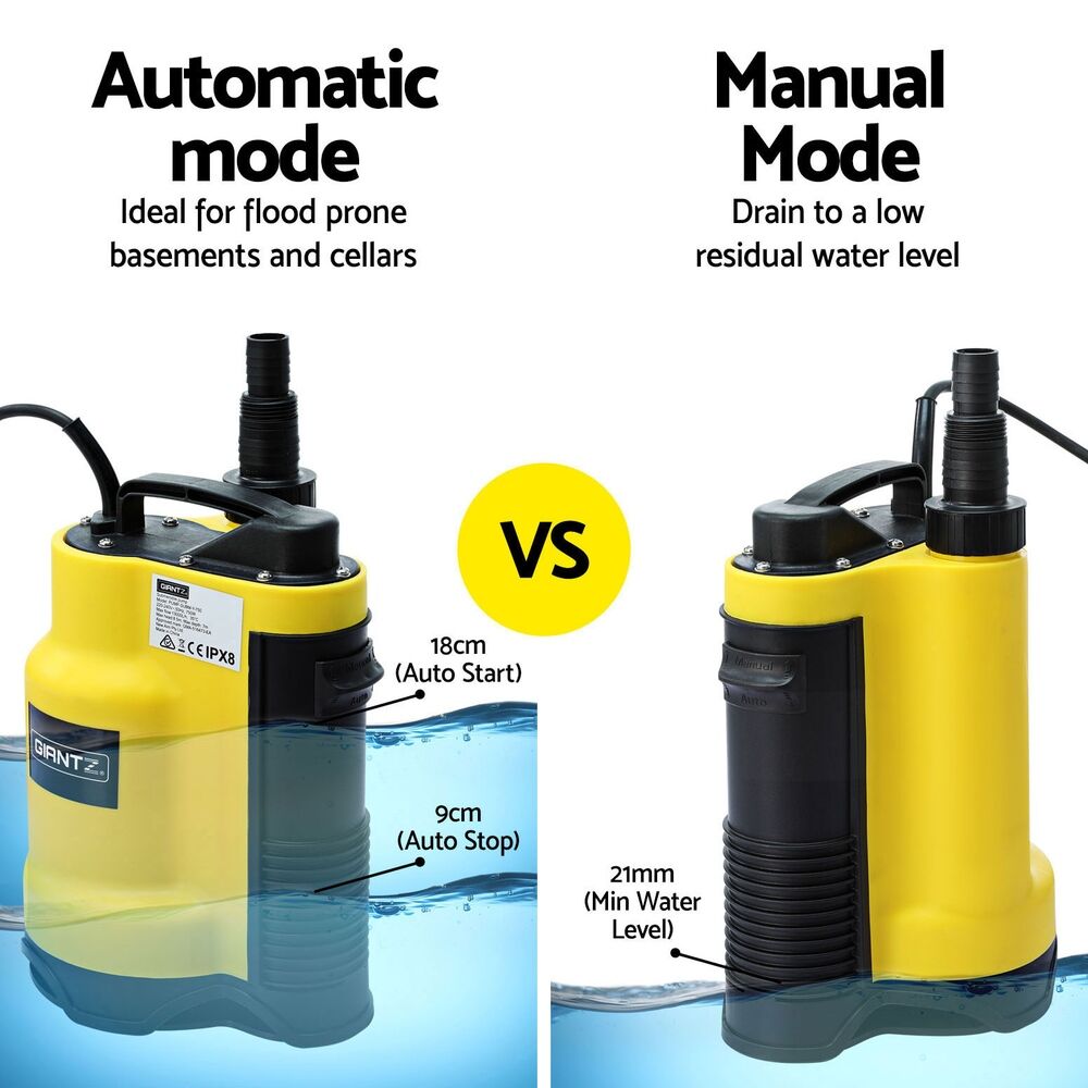 750W Submersible Dirty Clean Water Pump Pool Flood Pond 13,000L/H 8.5m Lift - Image 5