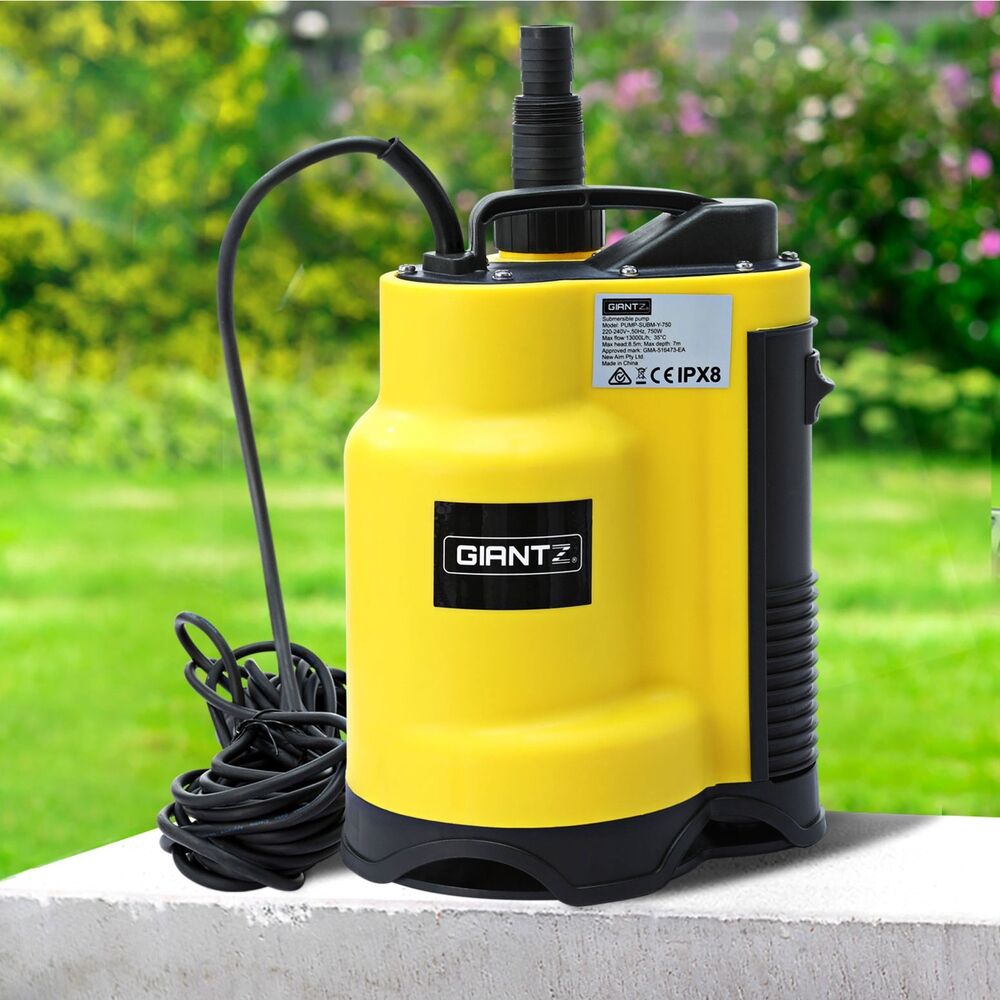 750W Submersible Dirty Clean Water Pump Pool Flood Pond 13,000L/H 8.5m Lift - Image 7