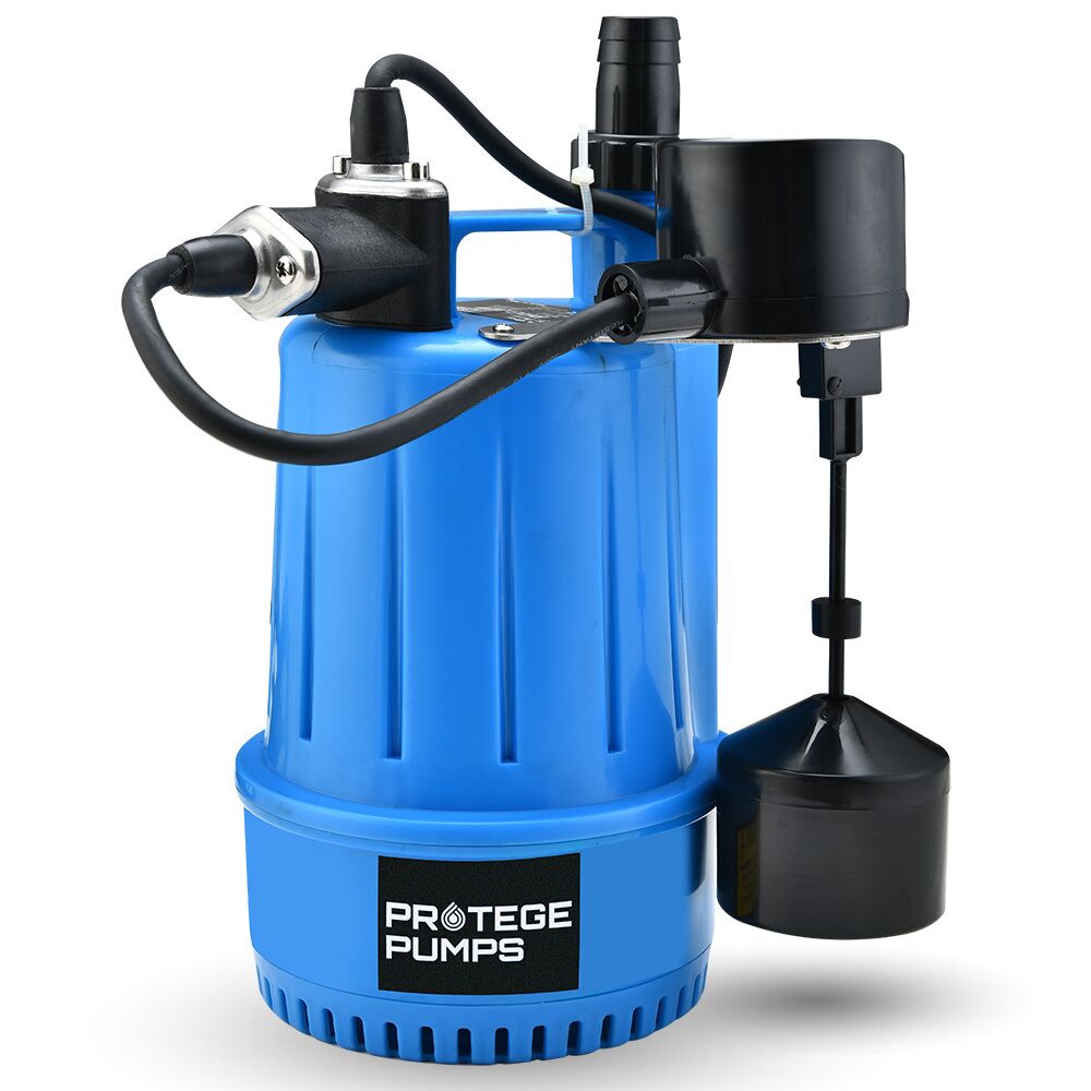 Submersible Tight Access Clean/Grey Water Sump Pump with Vertical Float Switch 3000L/H Capacity